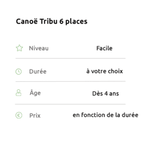 CANOE TRIBU 6 PLACES